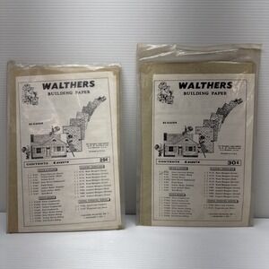 2 New WALTHERS HO Scale Building Paper V161 Yellow Ashland Stone Sheets 4pk Open